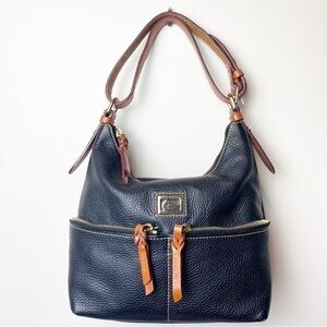 DOONEY & BOURKE Small Dillen Classic Pebbled Leather Zipper Pocket Bag